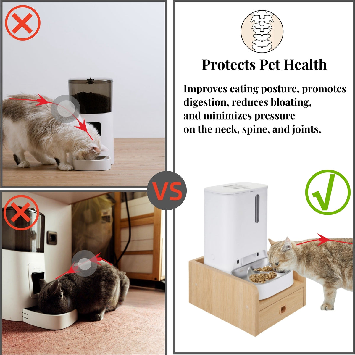 Adjustable Raised Feeder Stand for Cats & Dogs – Compatible with PETLIBRO PLAF103, Promotes Neck Comfort